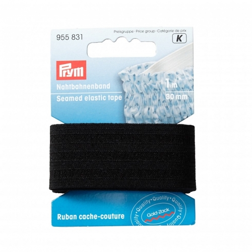 Prym Seamed Elastic Tape Black