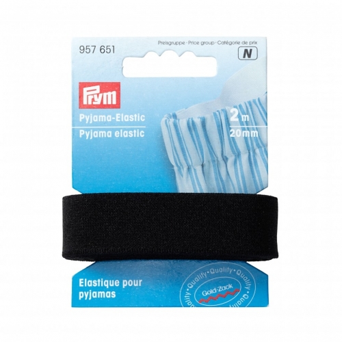 Prym Pyjama Elastic Tape Black