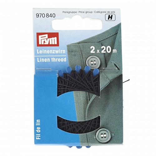 Prym Waxed Linen Thread Black