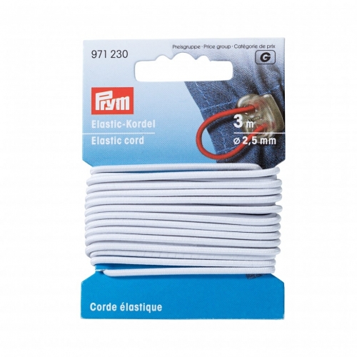 Prym Round Elastic Cord White