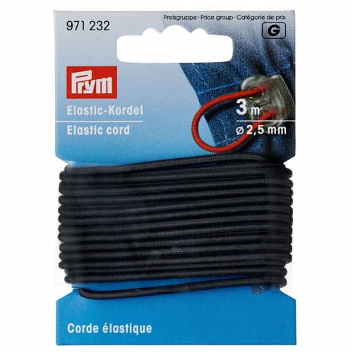 Prym Round Elastic Cord Grey