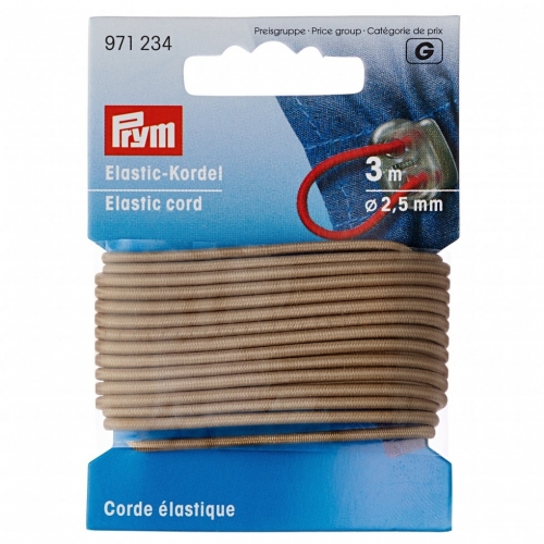 Prym Round Elastic Cord Beige