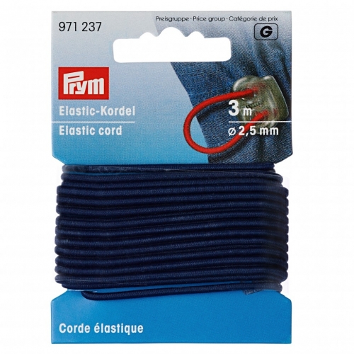 Prym Round Elastic Cord Navy Blue