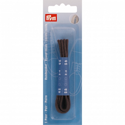 Prym Round Shoe Laces Brown