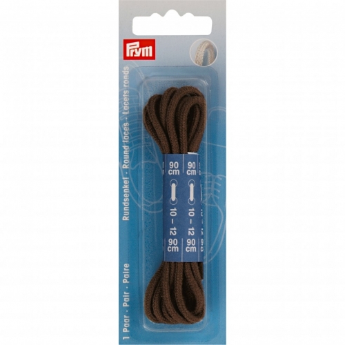 Prym Round Shoe Laces Brown