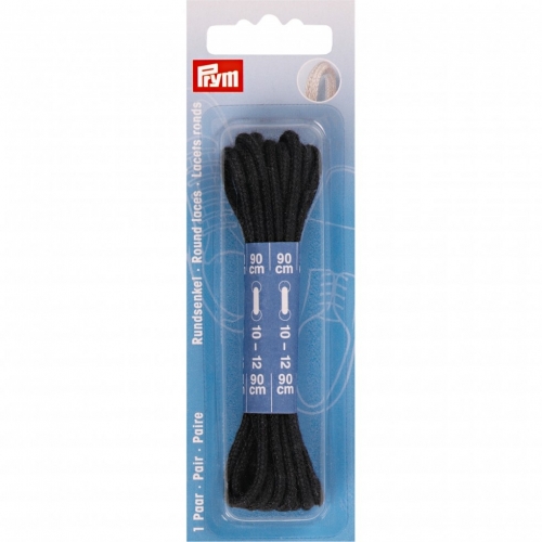 Prym Cord Shoe Laces Black