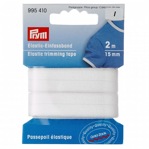 Prym Fold Over Elastic White