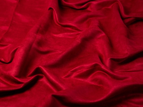 Water Repellent Faux Suede Fabric Ruby