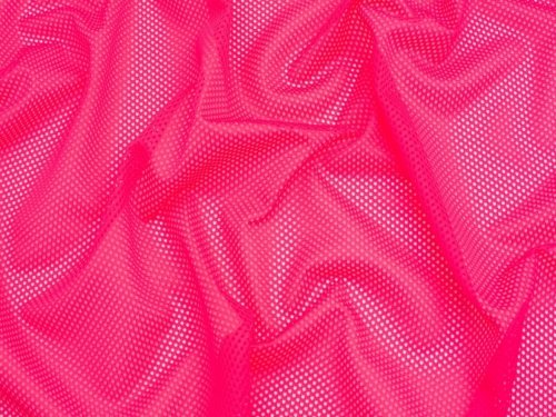 Minerva Core Range Airtex Mesh Stretch Knit Fabric Neon Pink