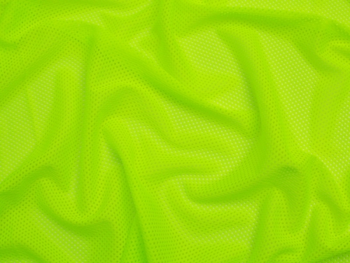 Minerva Core Range Airtex Mesh Stretch Knit Fabric Neon Yellow