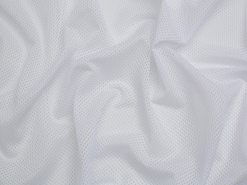Minerva Core Range Airtex Mesh Stretch Knit Fabric White