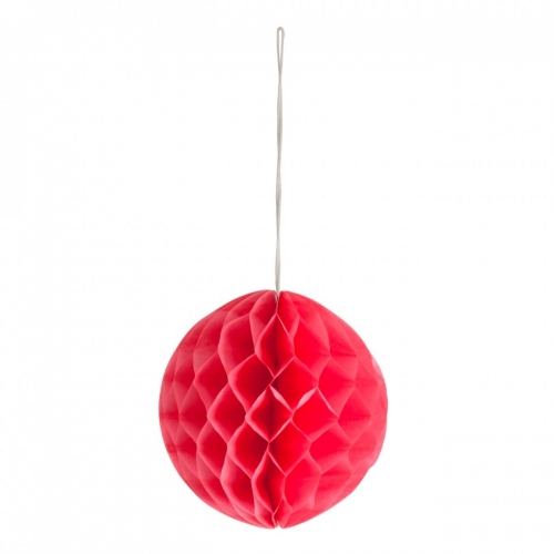 Honeycomb Paper Pom Poms Coral