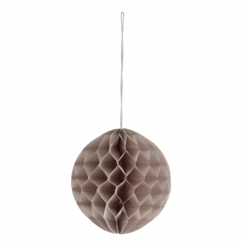Honeycomb Paper Pom Poms Grey