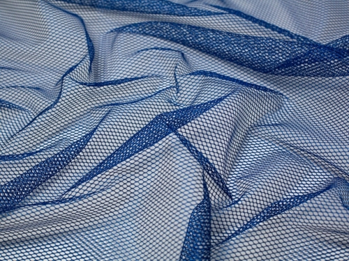 By Annie Pre Cut Piece Stretch Mesh Fabric Blastoff Blue