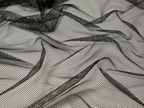 By Annie Stretch Mesh Fabric Black