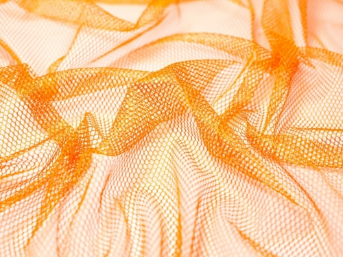By Annie Stretch Mesh Fabric Pumpkin Orange
