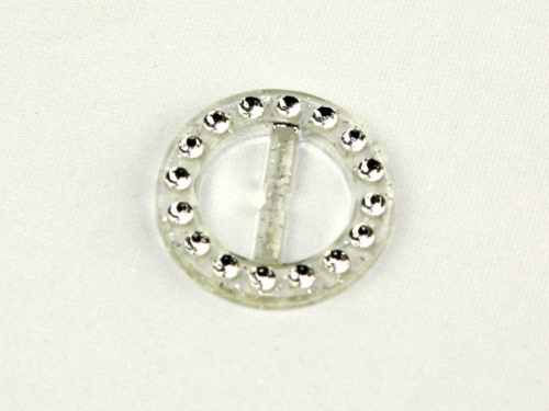Round Diamante Buckle Clear & Silver