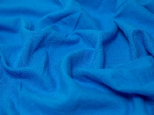 Blades Textured Cotton Linen Fabric Turquoise Blue