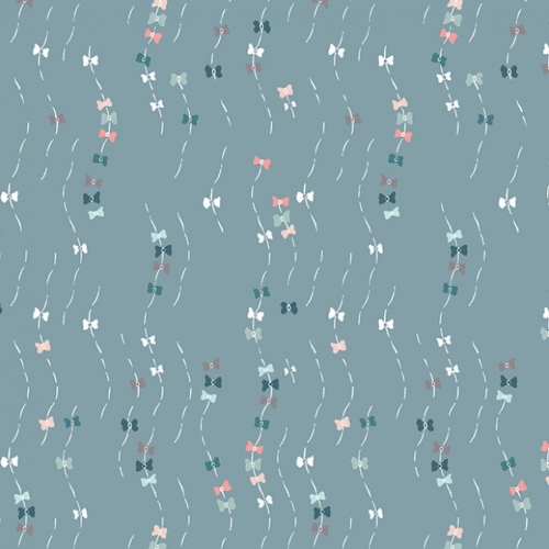 Art Gallery Fabrics Blithe 100% Cotton Poplin Fabric Bows In Silence