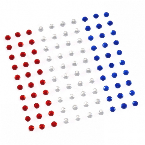 Trimits Bling Bling Stick On Diamantes (Value Pack of 5) Red/Clear/Blue