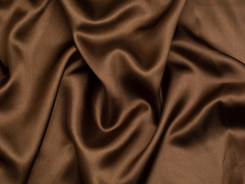Minerva Core Range Liquid Satin Fabric Brown