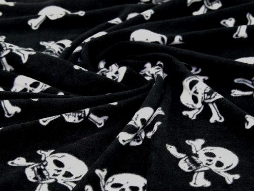 Polar Fleece Fabric Black & White