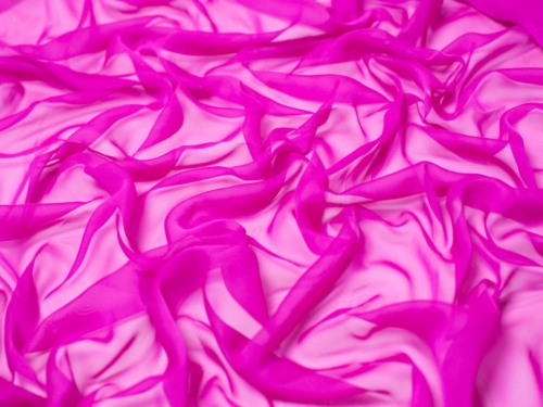 Minerva Core Range Cationic Sheer Chiffon Fabric Cerise Pink