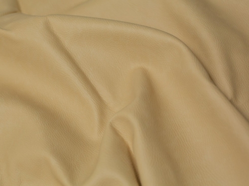 Minerva Core Range Heavy Fire Retardant Faux Leather Fabric Beige