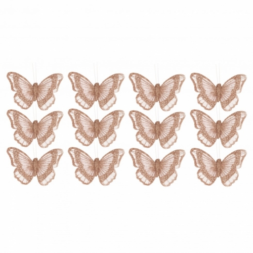 Butterfly Embellishments Rose Gold