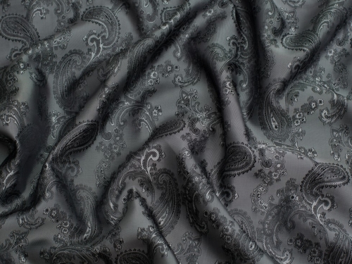 Minerva Core Range Woven Jacquard Lining Fabric Pewter Silver
