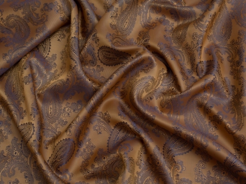 Minerva Core Range Woven Jacquard Lining Fabric Antique Gold