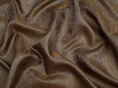 Minerva Core Range Woven Jacquard Lining Fabric Old Gold