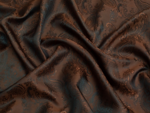 Minerva Core Range Woven Jacquard Lining Fabric Copper