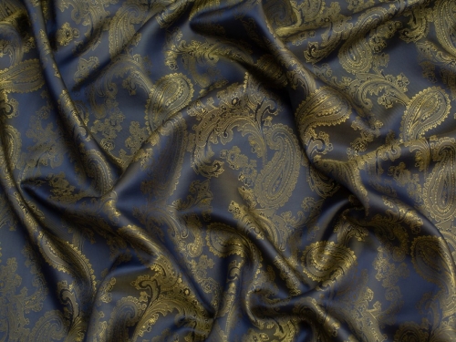 Minerva Core Range Woven Jacquard Lining Fabric Brass Gold
