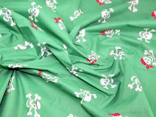 Printed Polycotton Fabric Green