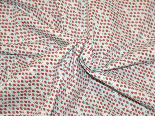 Printed Polycotton Fabric Blue