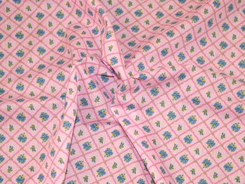 Printed Polycotton Fabric Pink