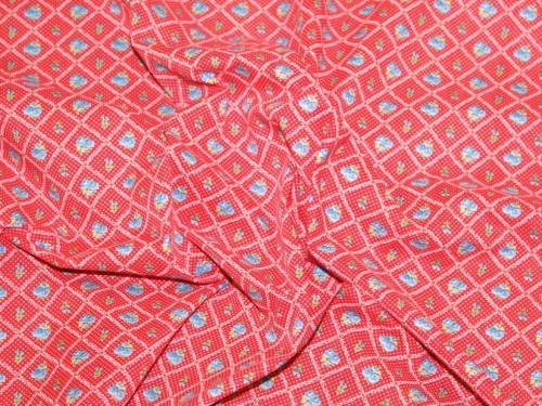 Printed Polycotton Fabric Red