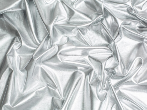 Minerva Core Range Emperior Metallic Foil Lame Fabric Silver