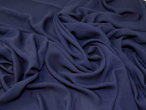 Deadstock Ripple Crepe Fabric Navy Blue