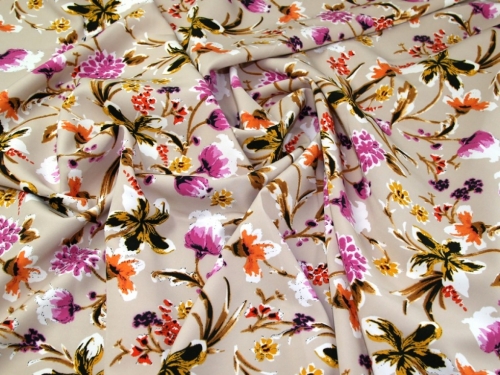 Deadstock Stretch Woven Suiting Fabric Cream