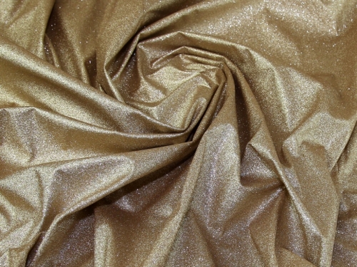 Deadstock Glitter PVC Vinyl Fabric Gold