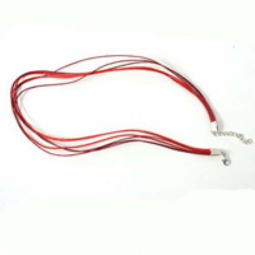 Trimits Waxed Cord With Clasp (Value Pack of 5) Red