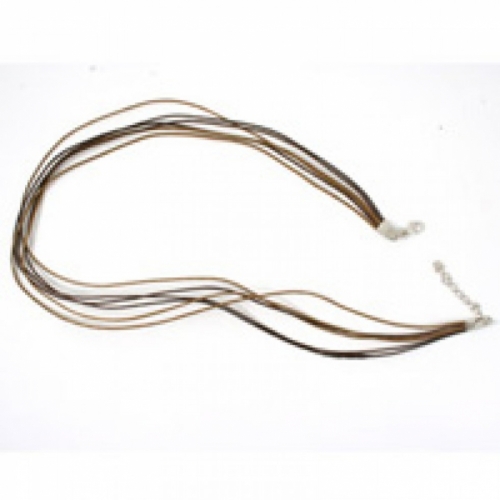 Trimits Waxed Cord With Clasp (Value Pack of 5) Brown