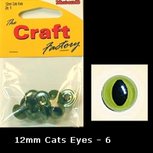 Craft Factory Toy Safety Eyes Green