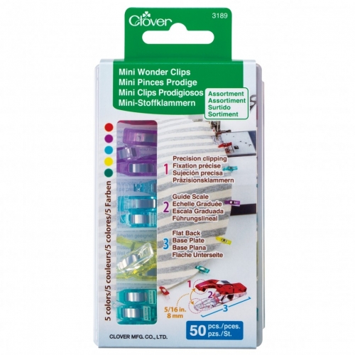 Clover Mini Wonder Clips Assorted Colours