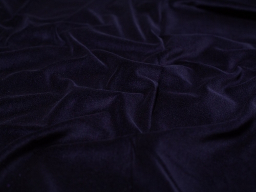 Minerva Core Range Cotton Velvet Fabric Navy Blue