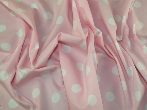 Rose and Hubble 100% Cotton Poplin Fabric Pale Pink