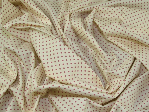 Minerva Core Range 100% Cotton Poplin Fabric Pale Pink on Ivory