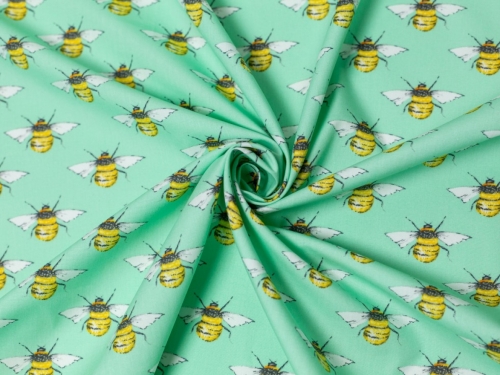 Rose and Hubble 100% Cotton Poplin Fabric Meadow Green